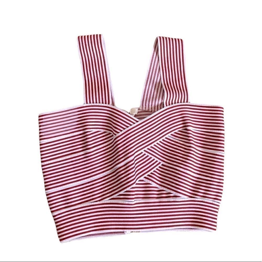 Red and White Striped Bustier